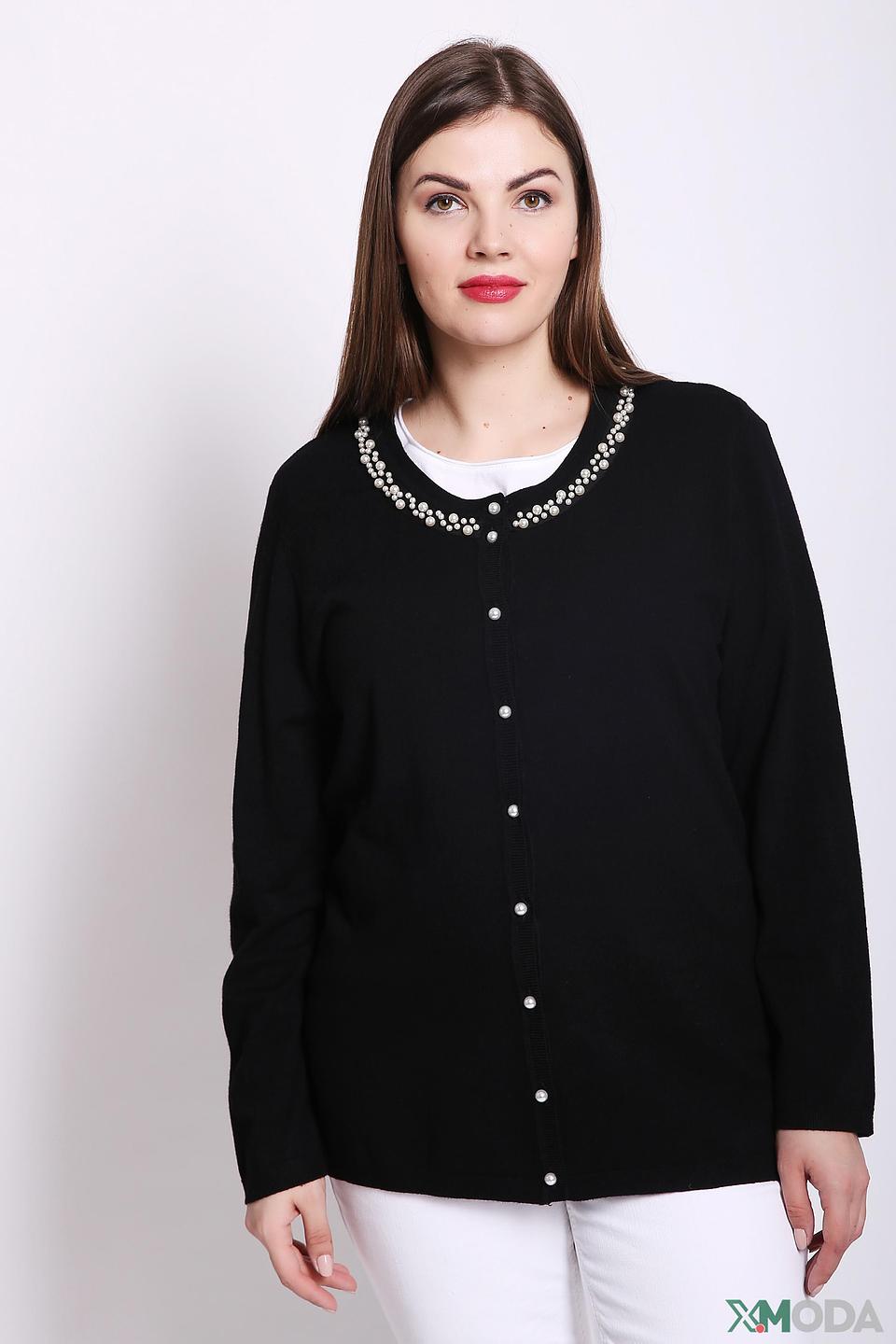 Жакет Via Appia с жемчугом черный