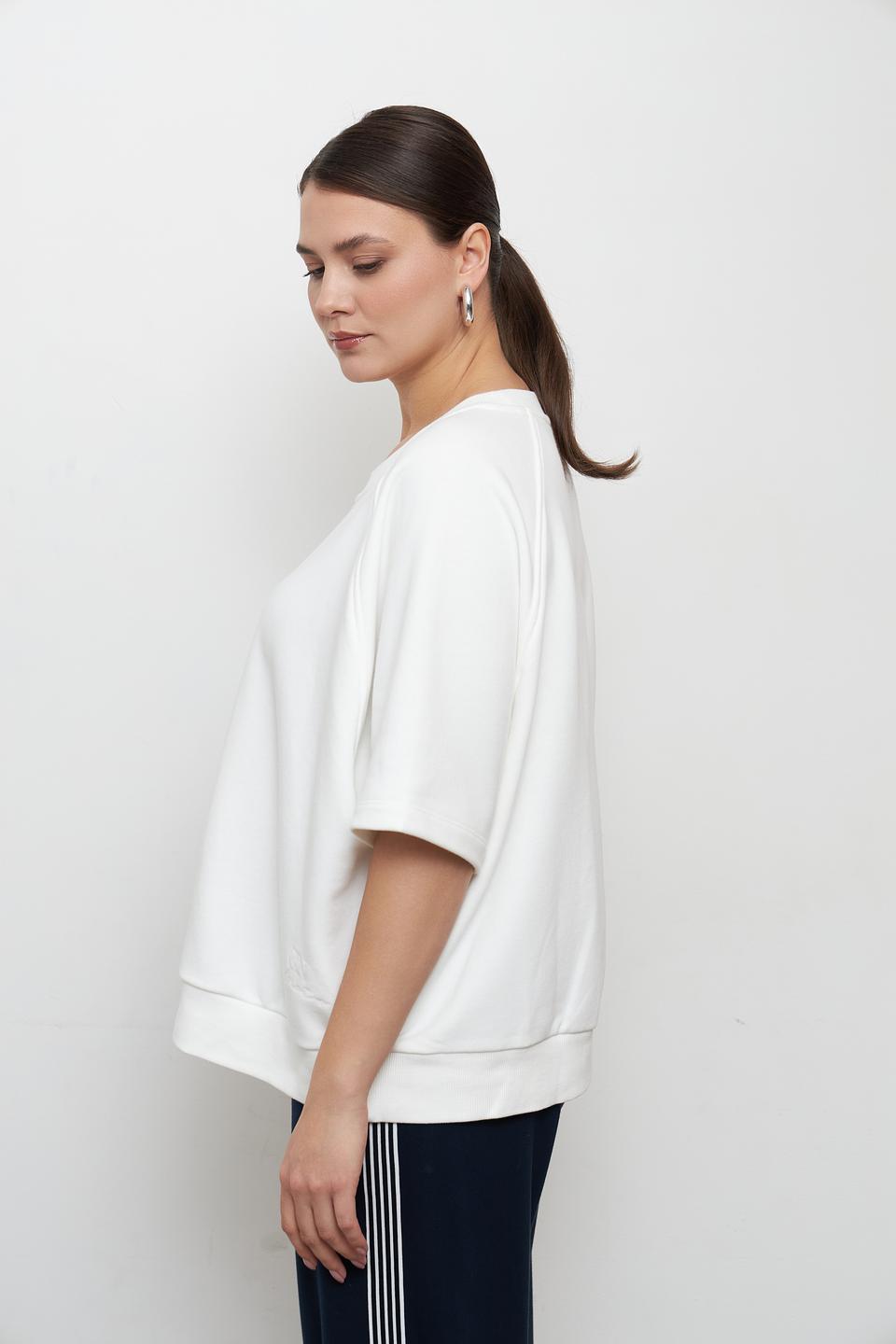 Пуловер Catnoir белый с коротким рукавом