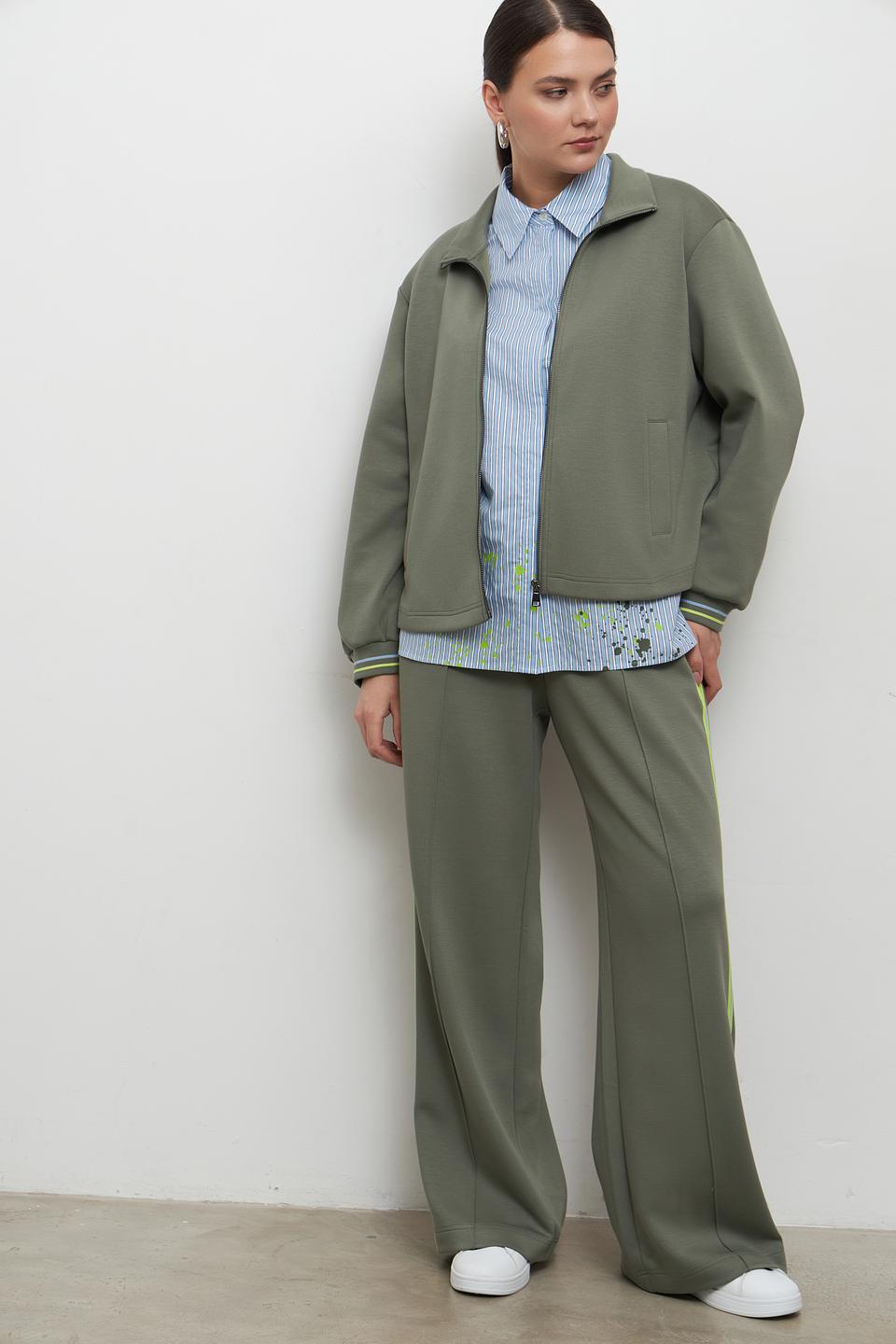 Брюки Lecomte с полосками хаки