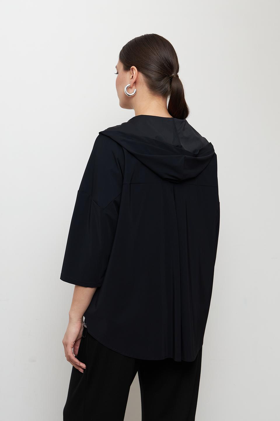 Блуза с капюшоном Doris Streich чёрная