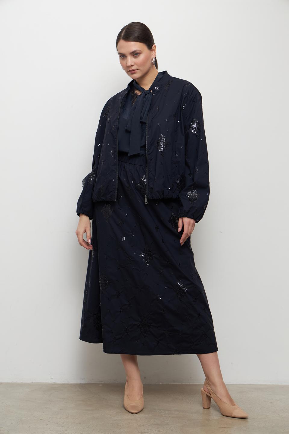 Жакет Lecomte с пайетками тёмно-синий