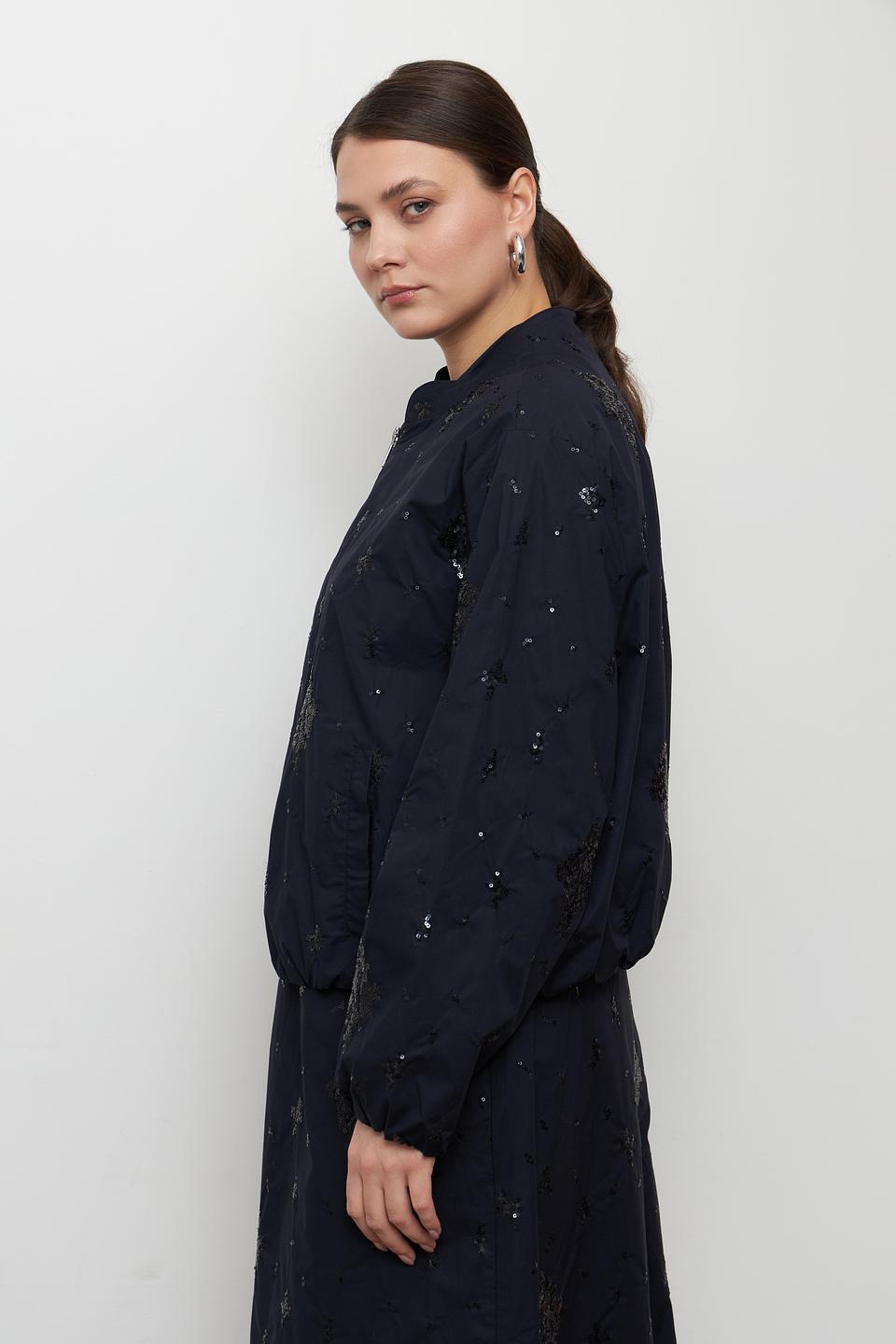 Жакет Lecomte с пайетками тёмно-синий
