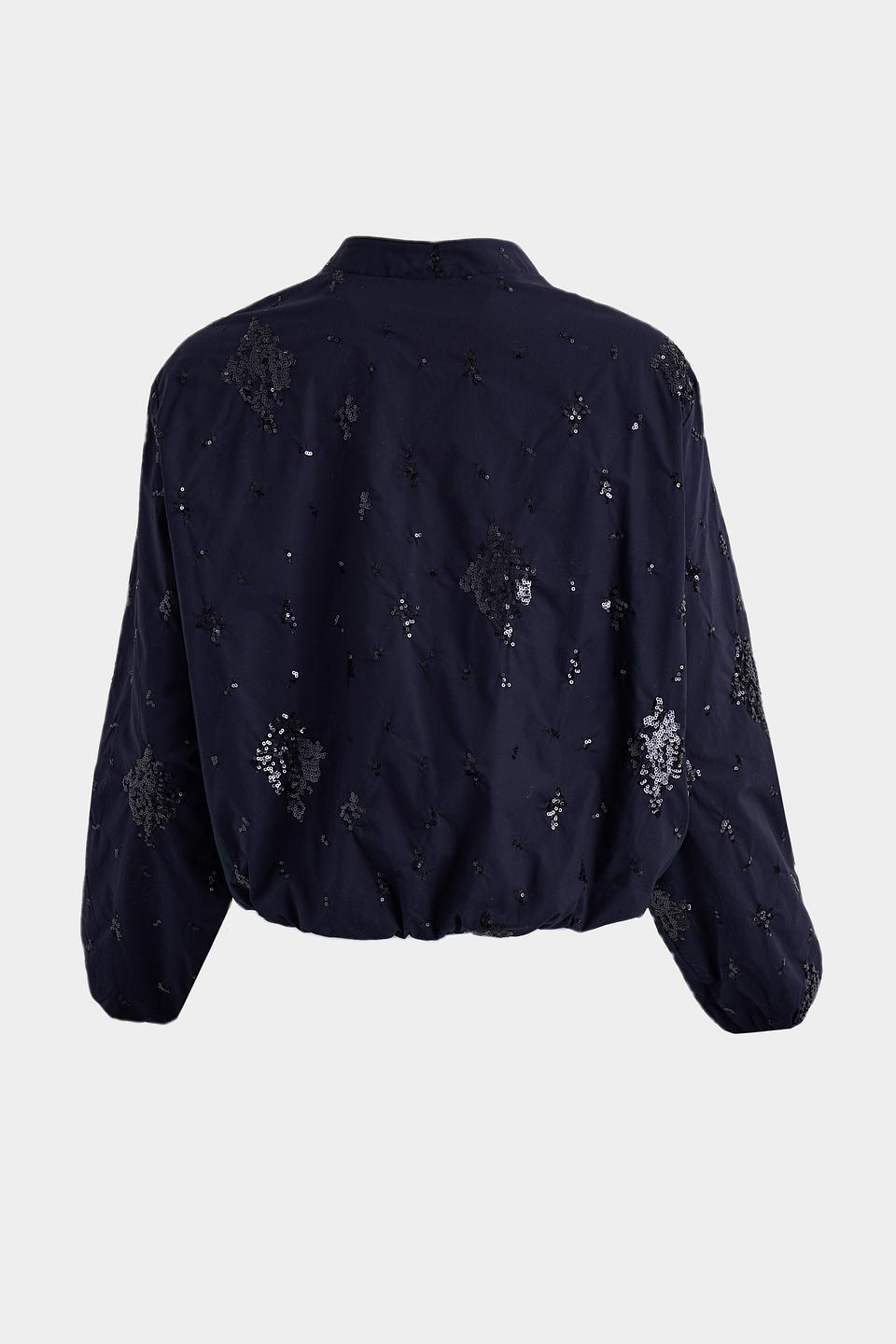 Жакет Lecomte с пайетками тёмно-синий