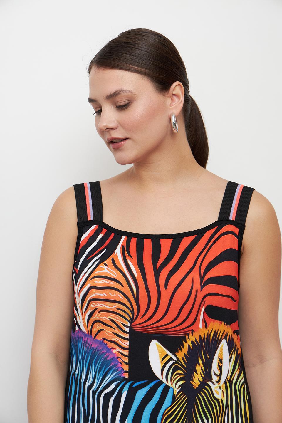 Платье Doris Streich принт зебра