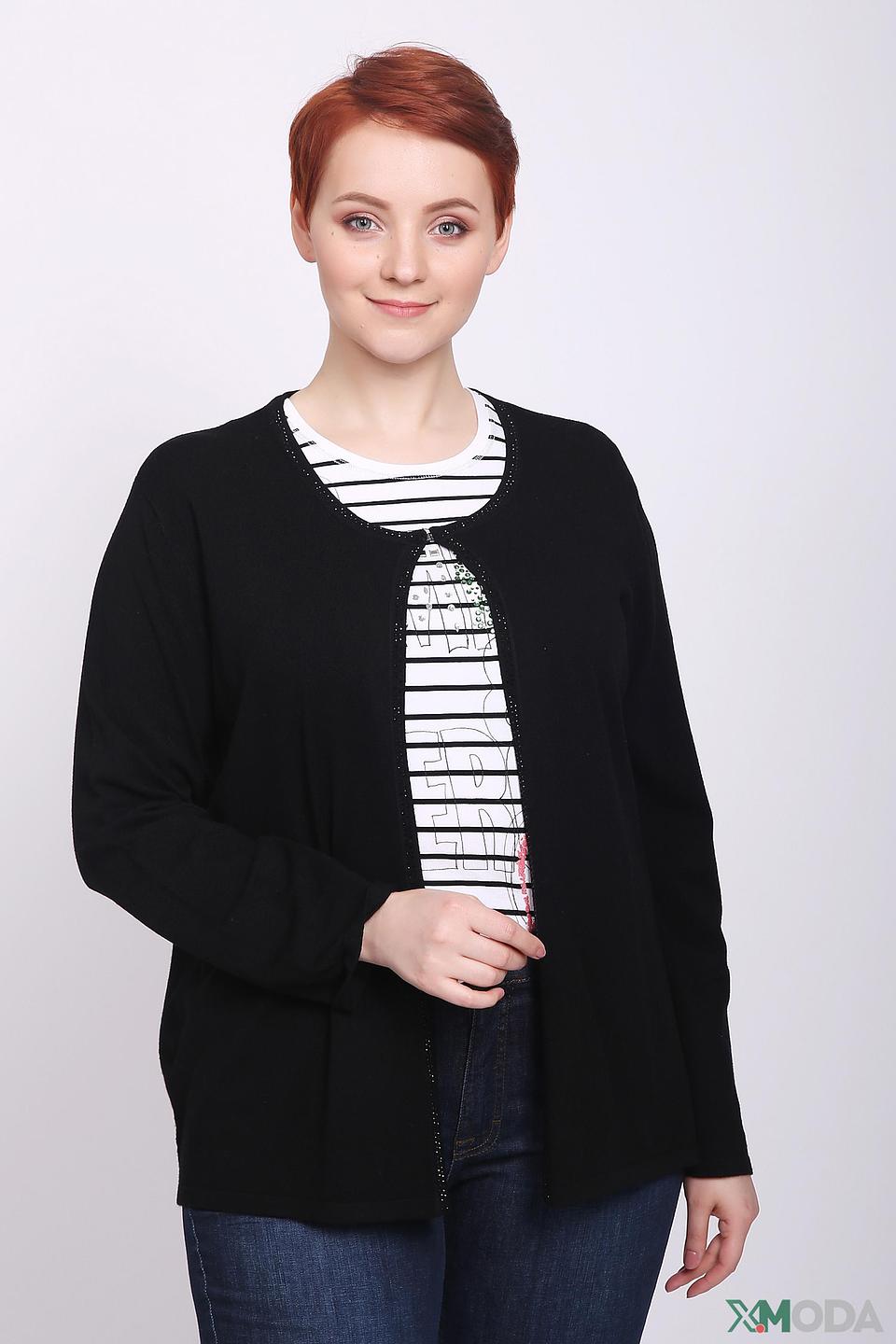 Жакет Via Appia чёрный с декором