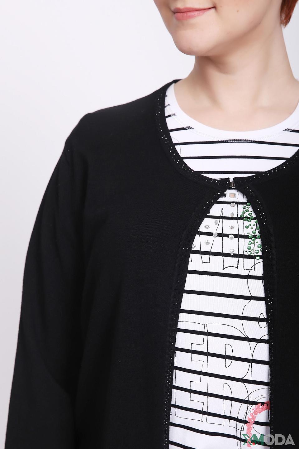 Жакет Via Appia чёрный с декором