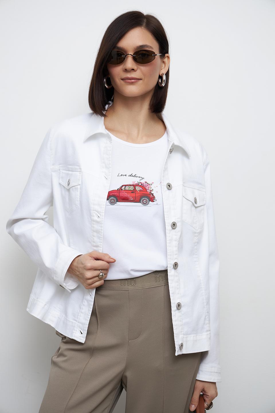 Футболка MORE and MORE с принтом