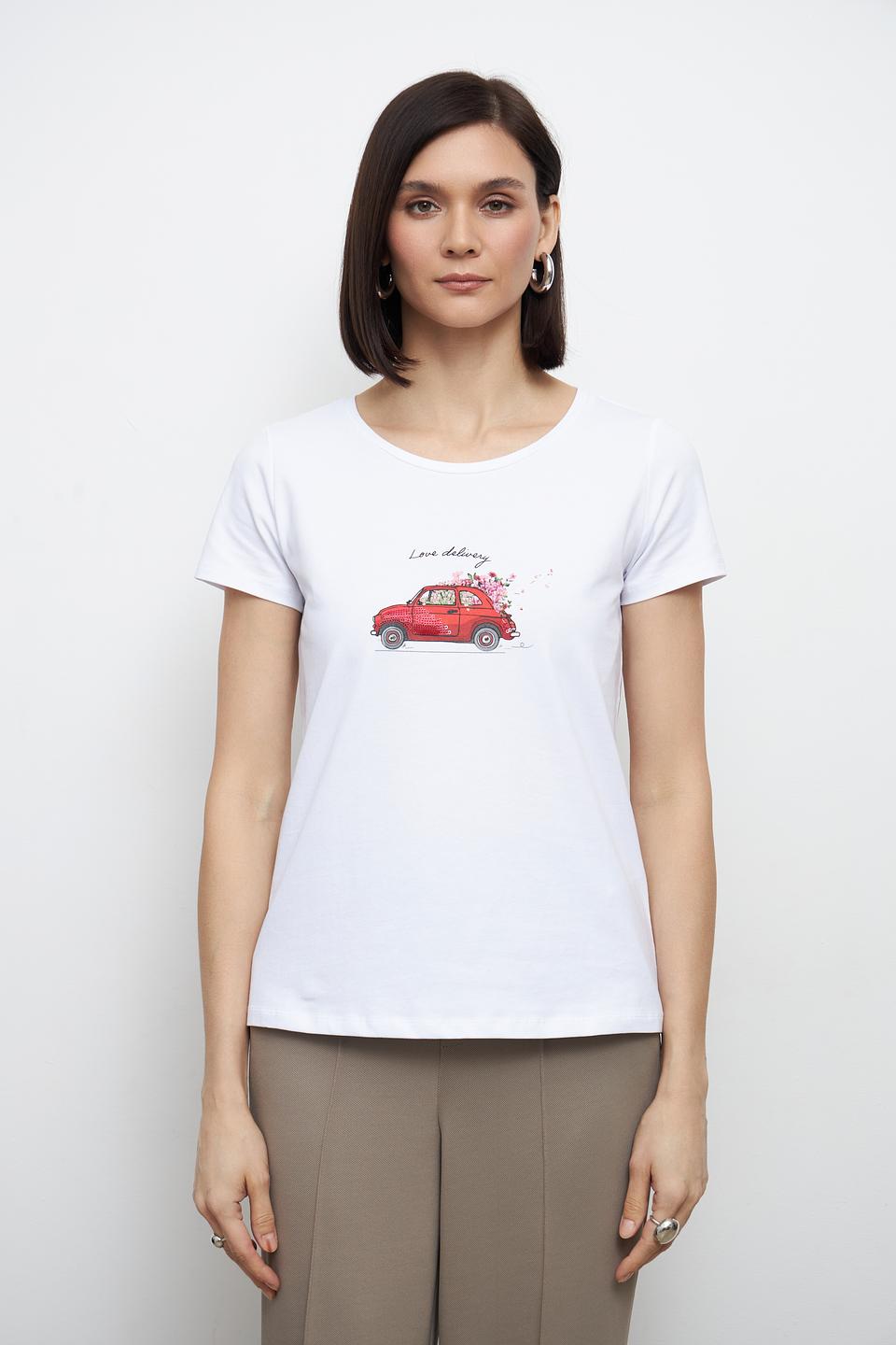 Футболка MORE and MORE с принтом