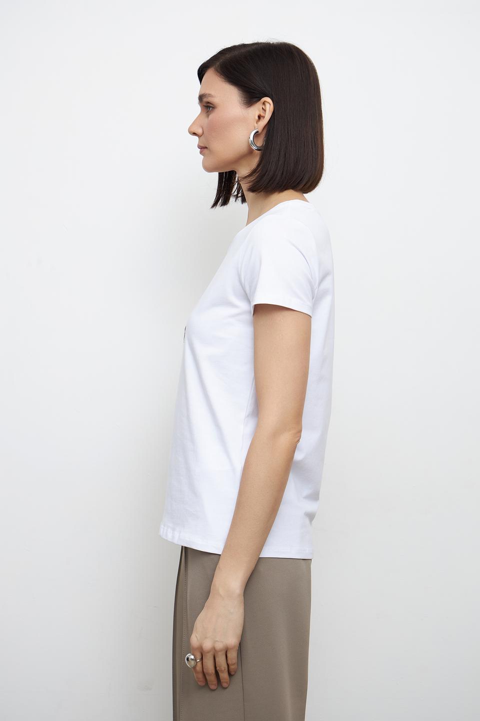 Футболка MORE and MORE с принтом