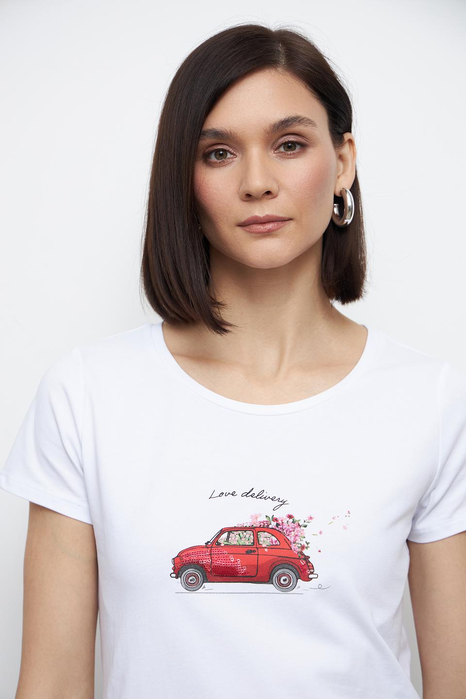 Футболка MORE and MORE с принтом