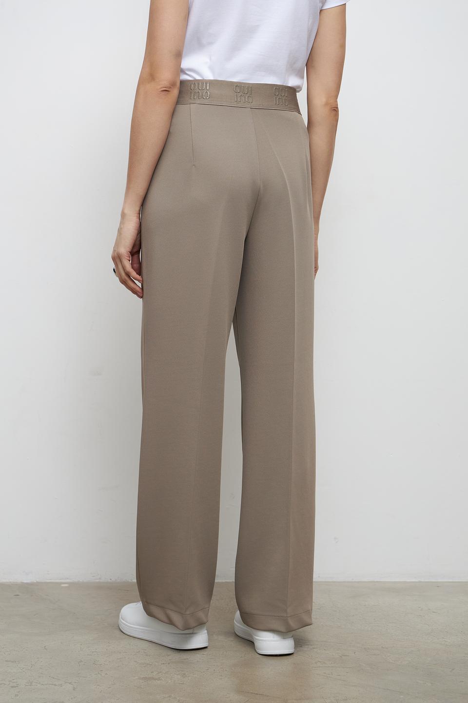 Брюки Oui палаццо бежевые