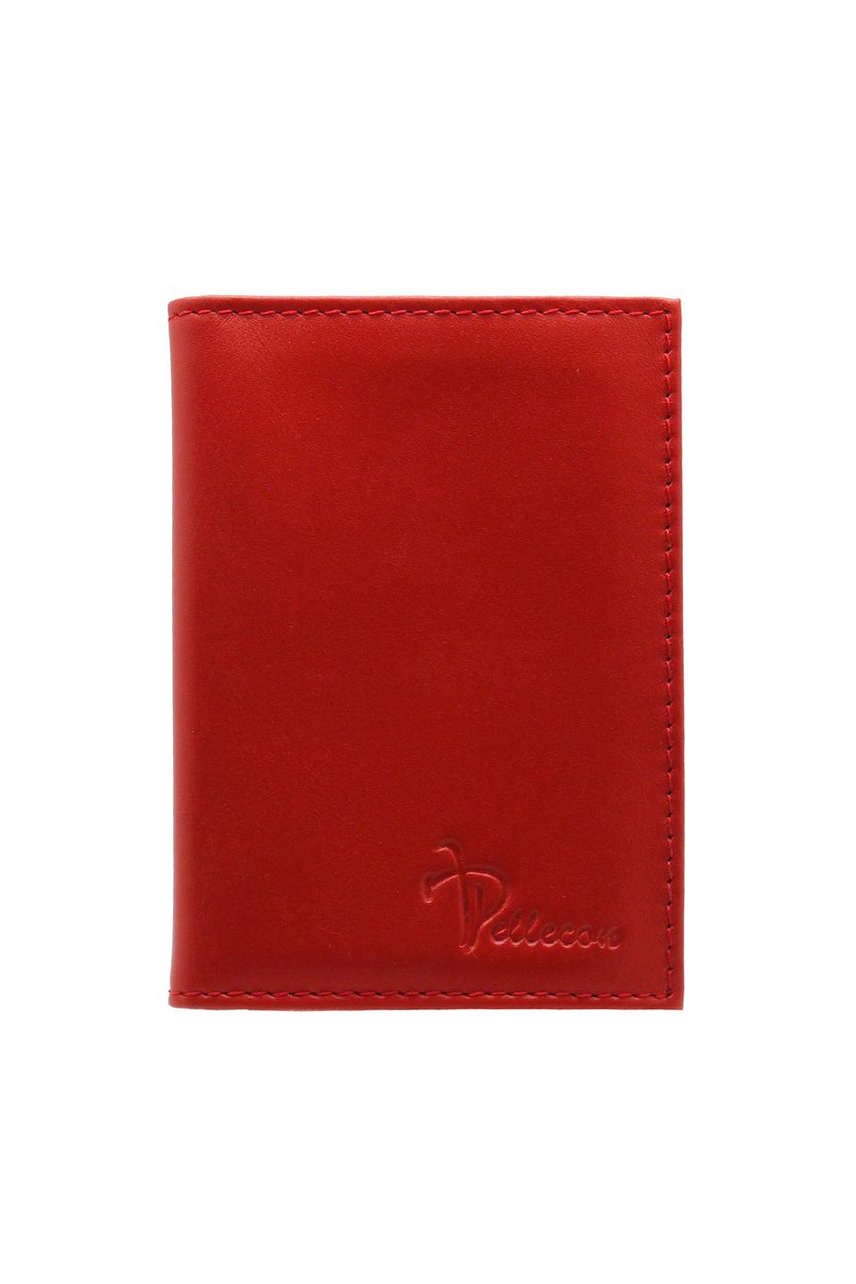 Визитница Pellecon кожаная красная