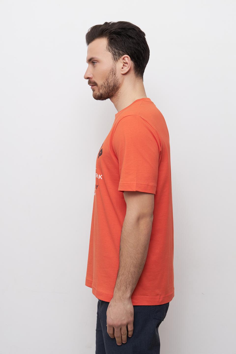 Футболка Tom Tailor оранжевая с логотипом