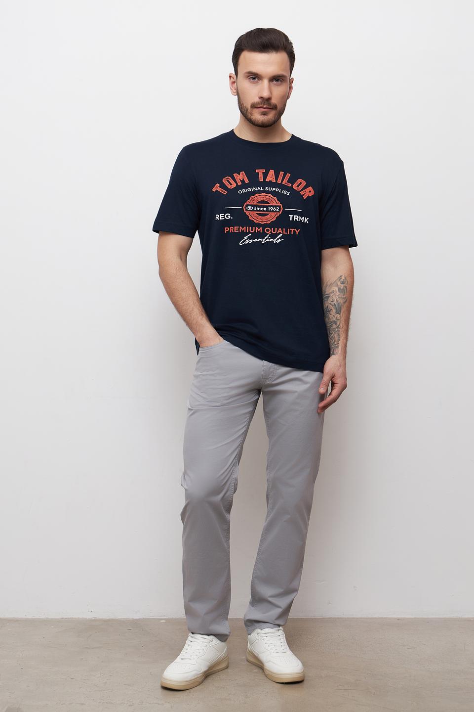 Футболка Tom Tailor с логотипом синяя