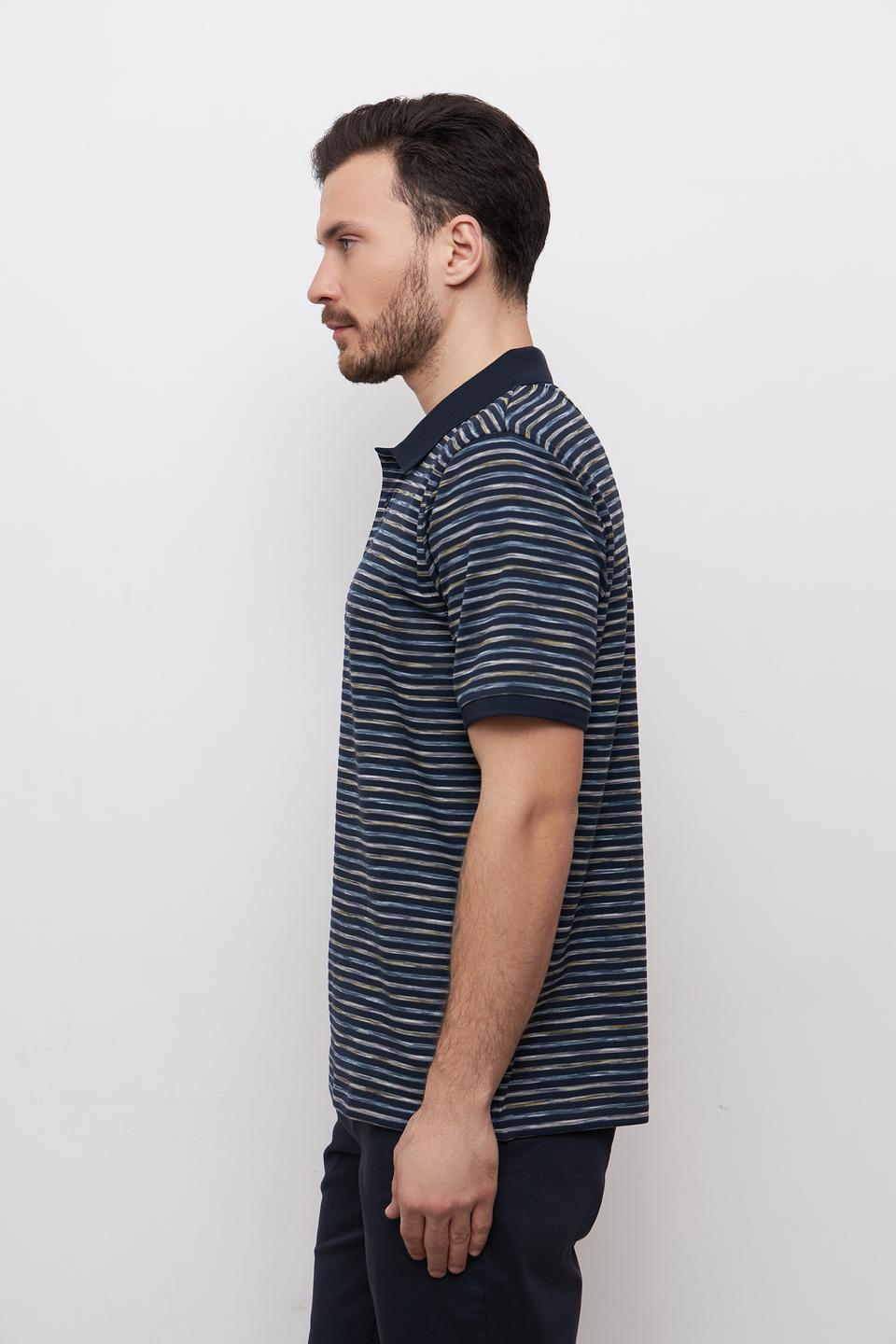 Поло Casa Moda в полоску синий
