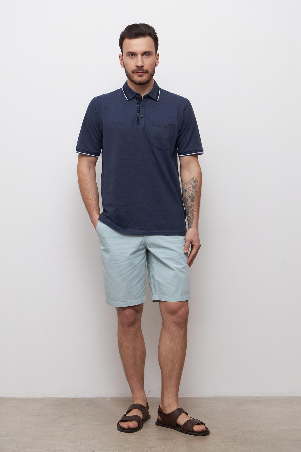 Поло Casa Moda тёмно-синее с полоской