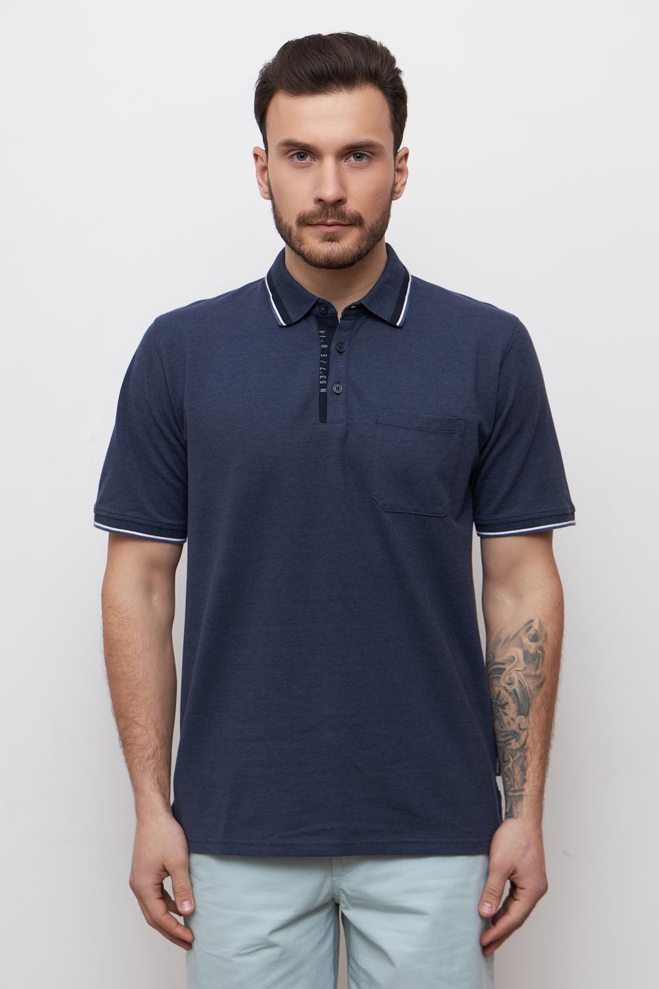 Поло Casa Moda тёмно-синее с полоской