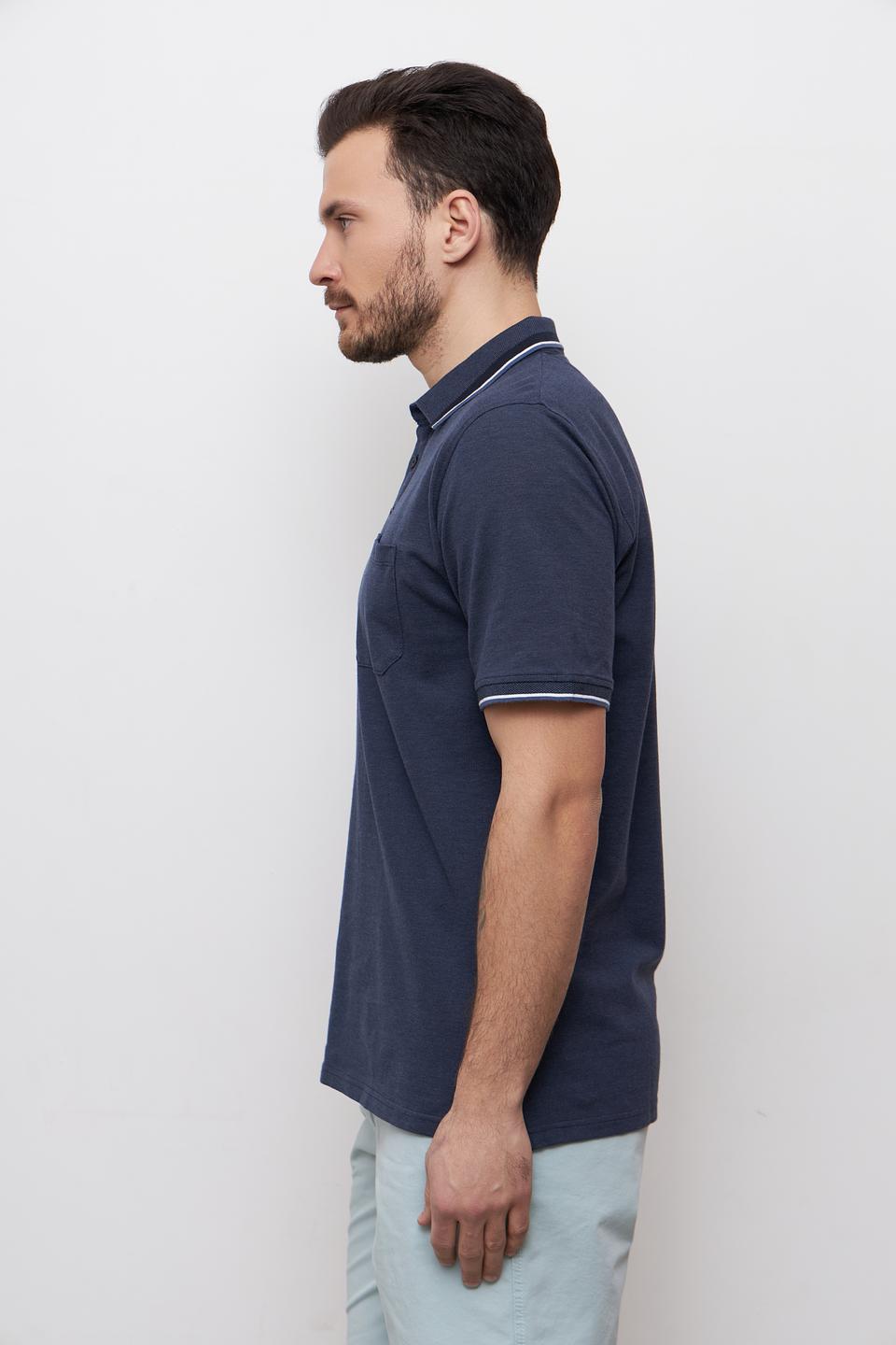 Поло Casa Moda тёмно-синее с полоской