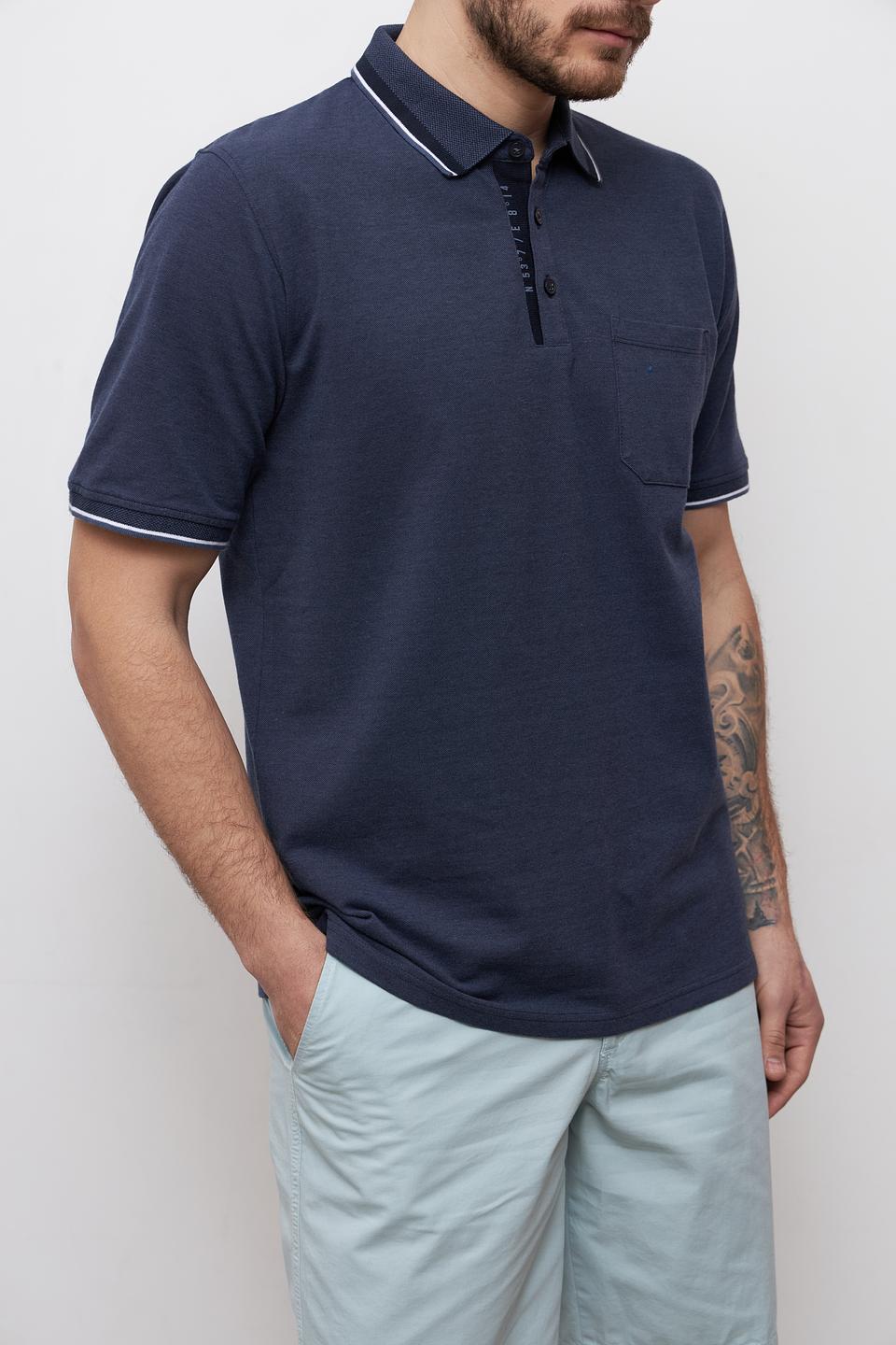 Поло Casa Moda тёмно-синее с полоской