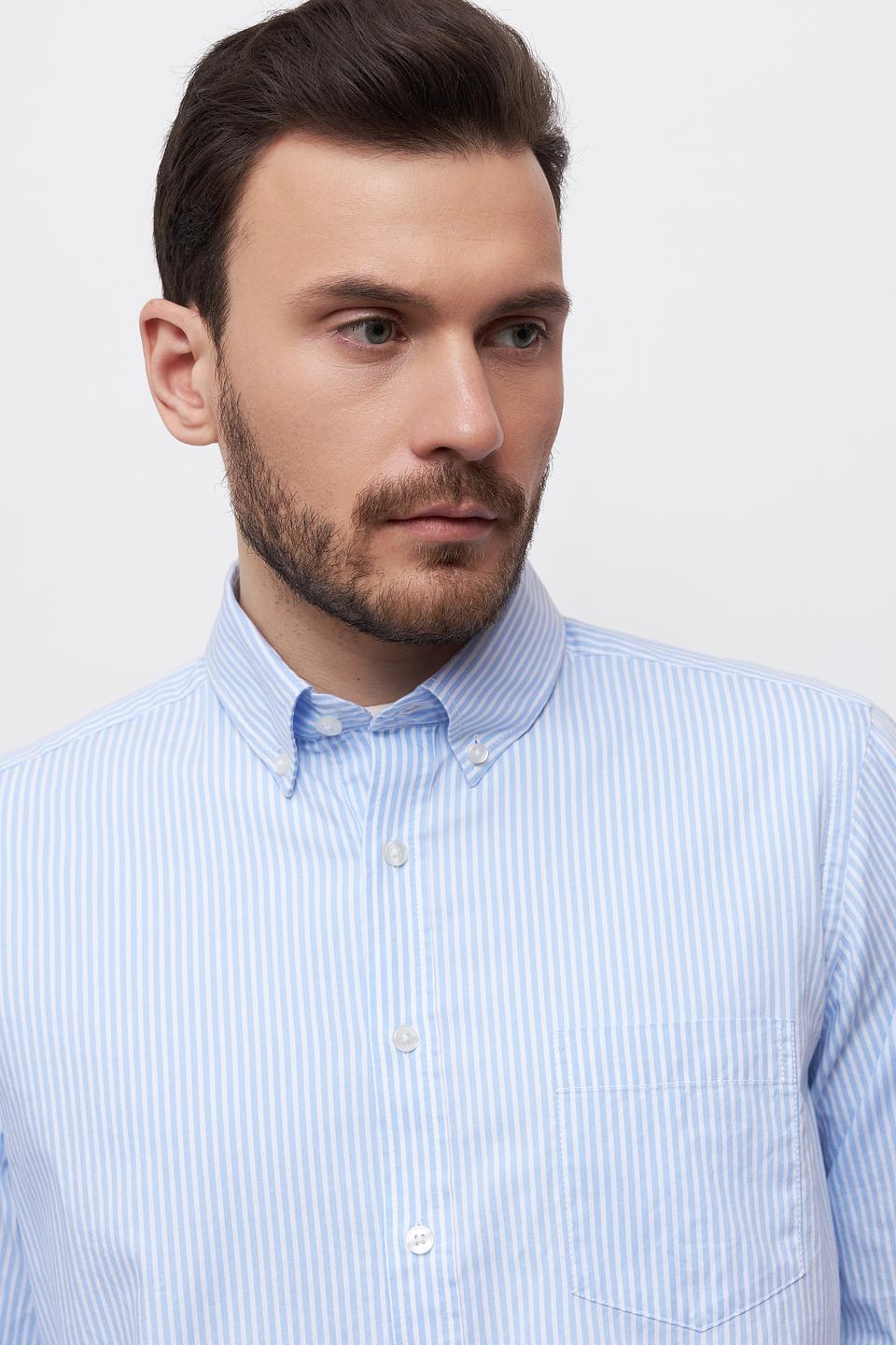 Рубашка Casa Moda в полоску голубую