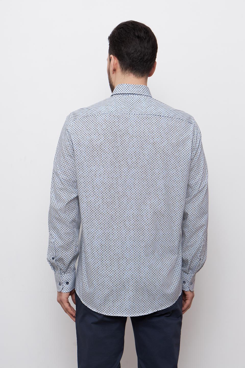 Рубашка Casa Moda в мелкий принт голубой