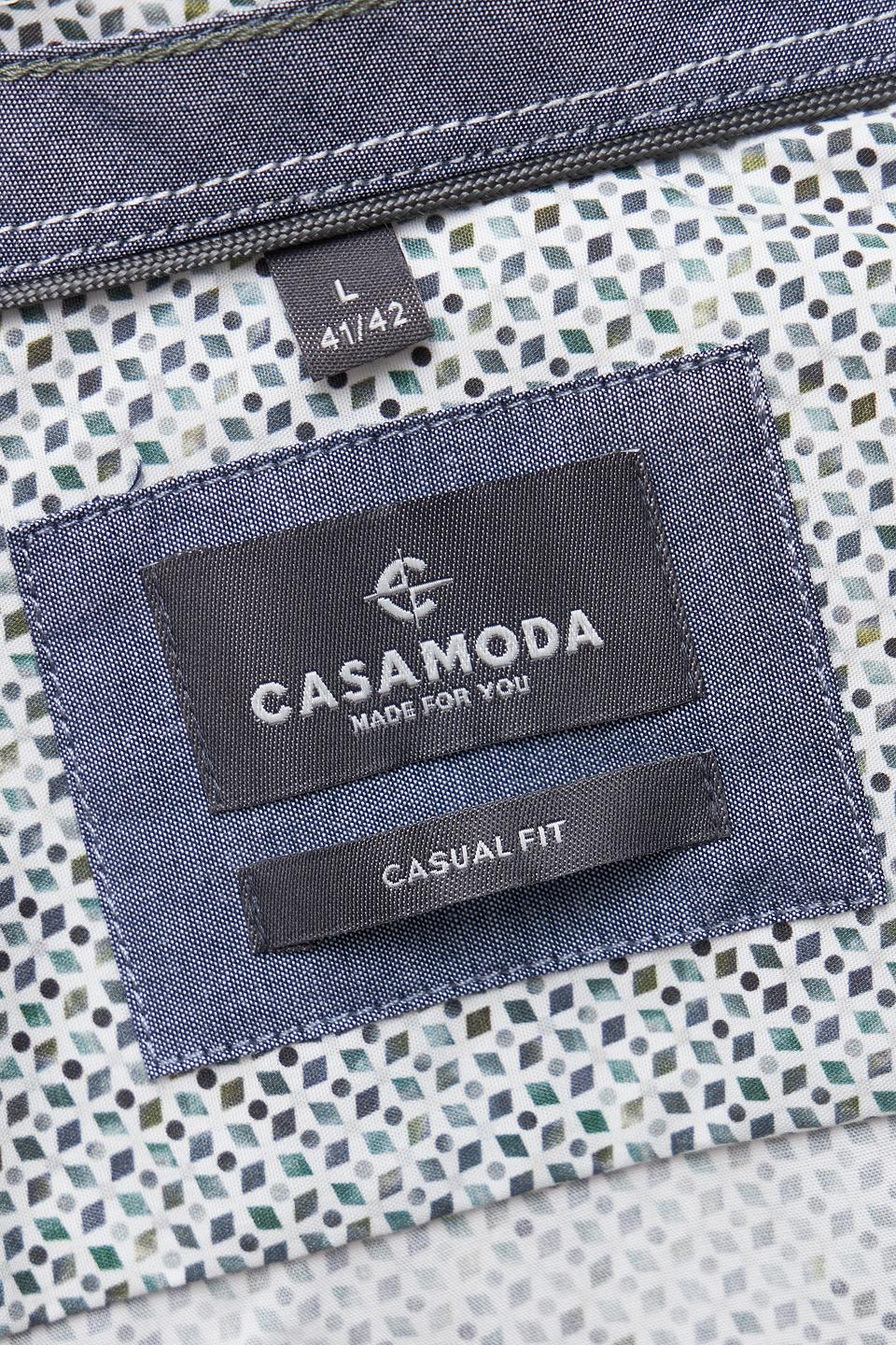 Рубашка Casa Moda с принтом серая