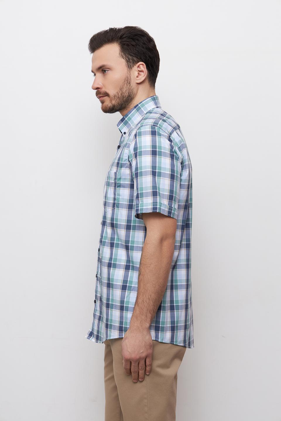 Рубашка Casa Moda в клетку голубая