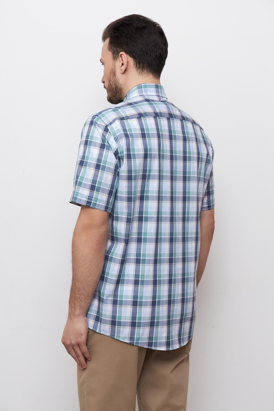 Рубашка Casa Moda в клетку голубая