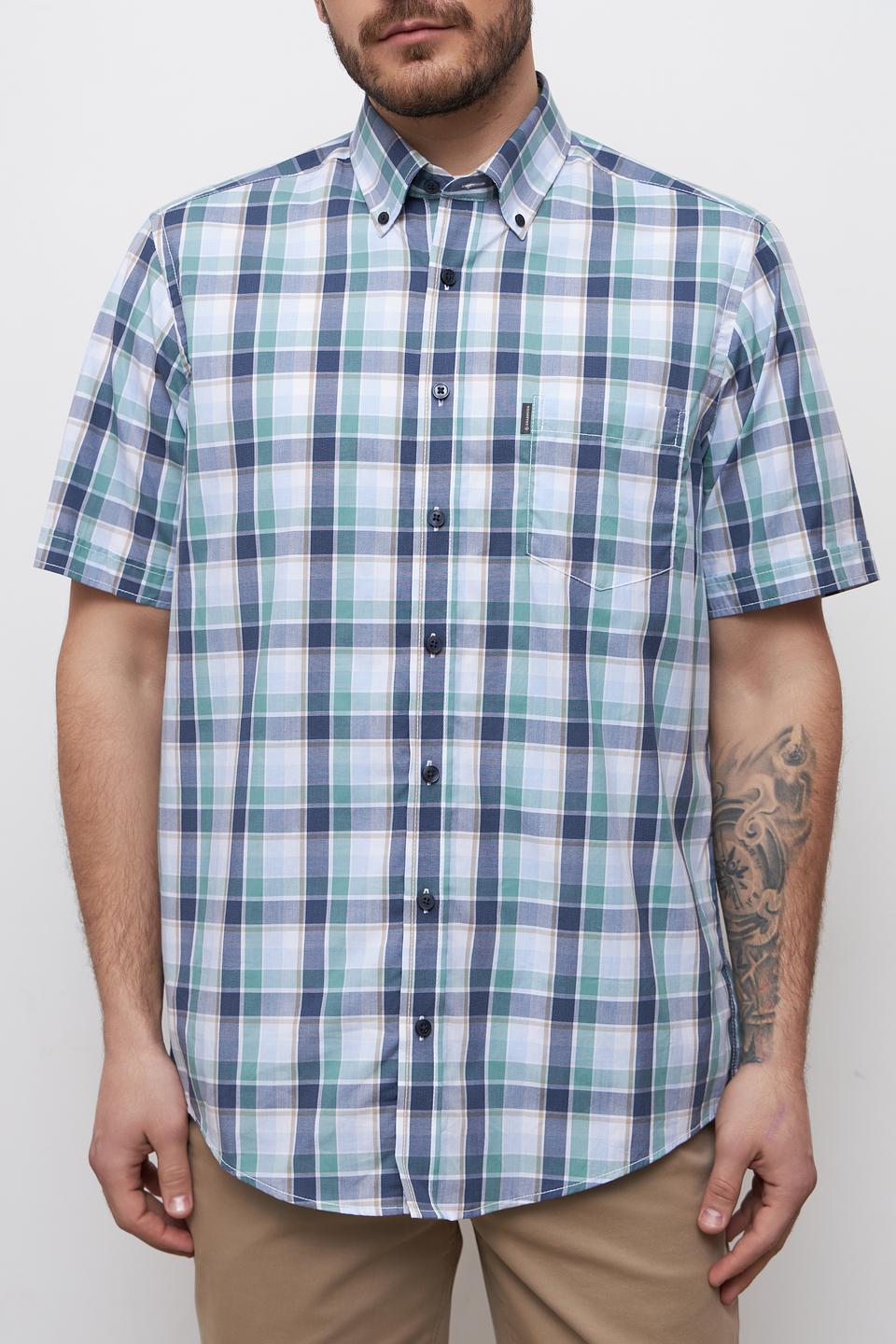 Рубашка Casa Moda в клетку голубая