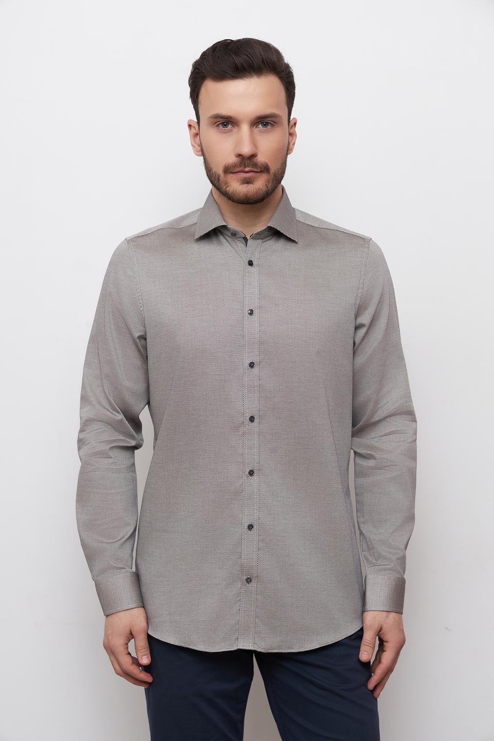 Рубашка Venti серая приталенная