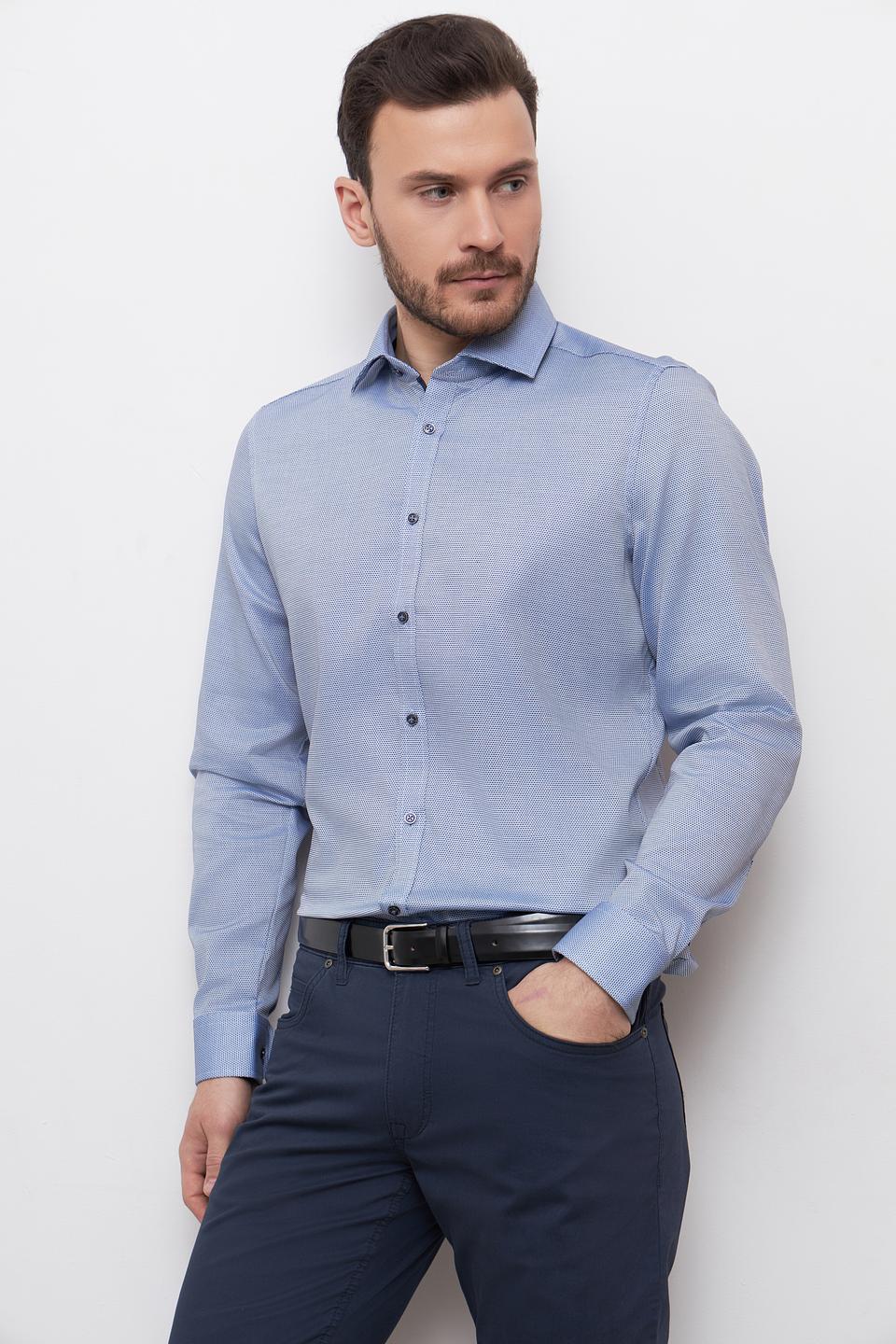 Рубашка Venti Body Fit голубая