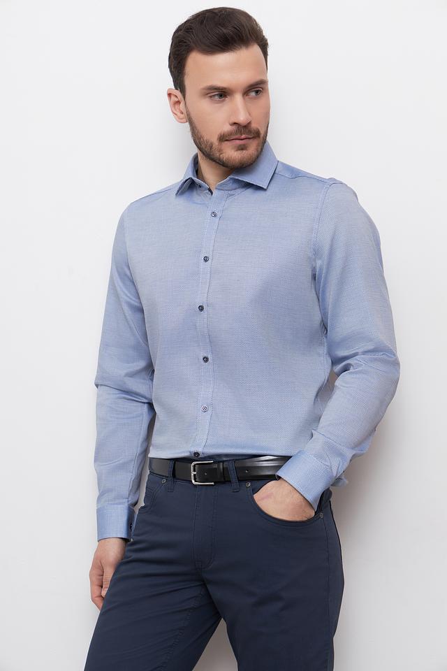 Рубашка Venti Body Fit голубая