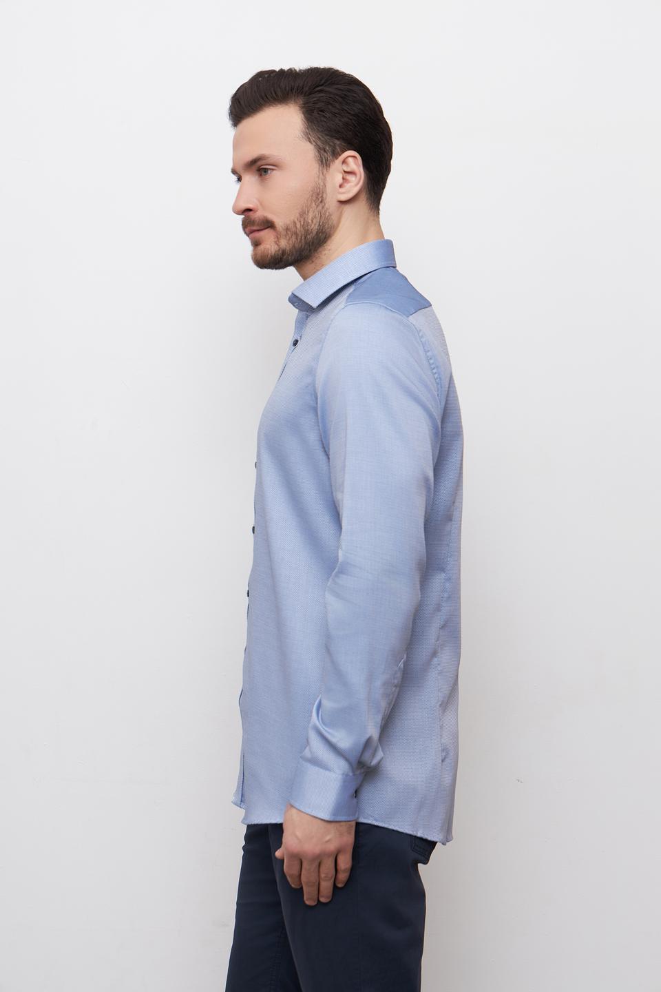 Рубашка Venti Body Fit голубая