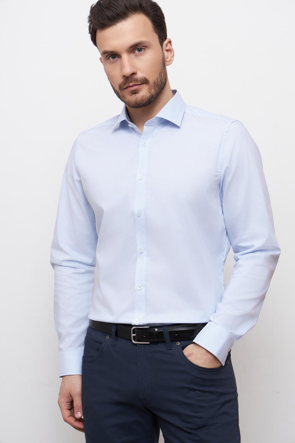 Рубашка Venti голубая приталенная