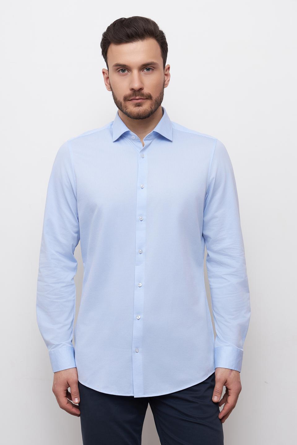 Рубашка Venti Jersey Flex голубая