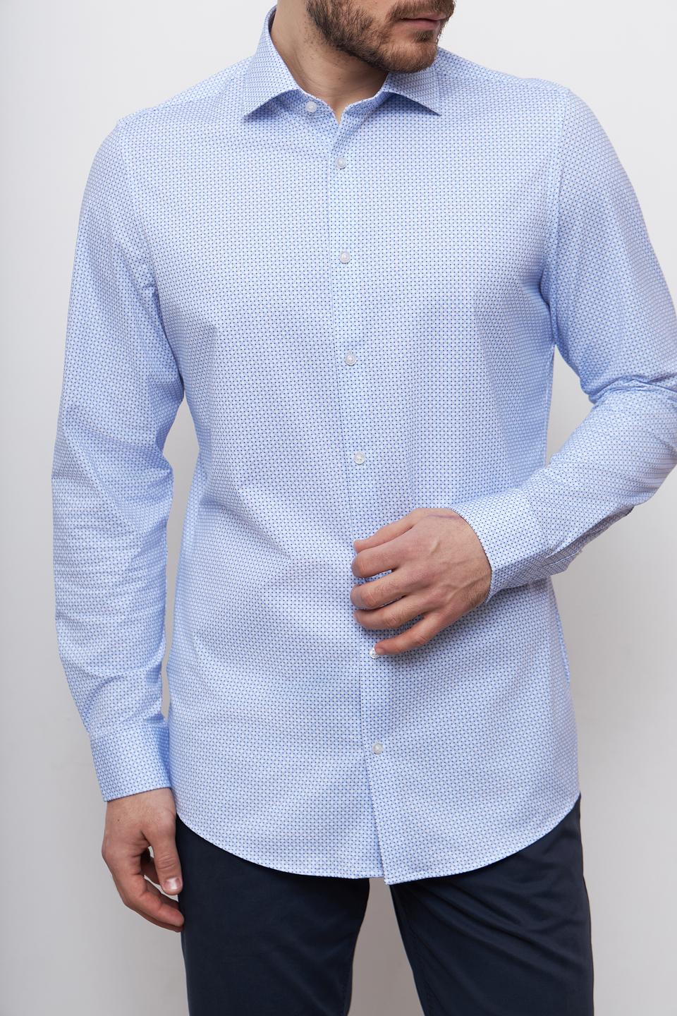 Рубашка Venti приталенная голубая