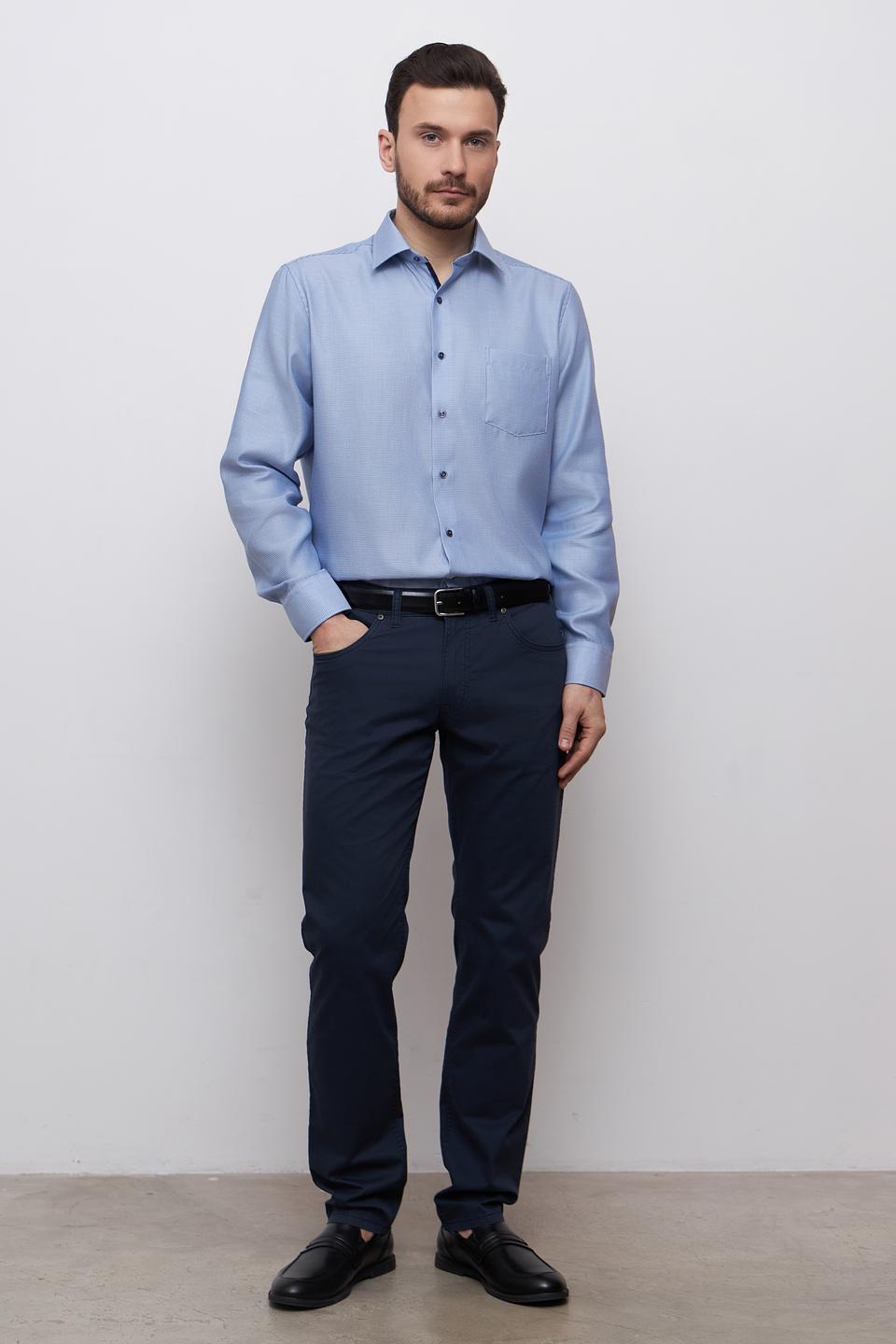 Рубашка Venti Comfort Fit голубая