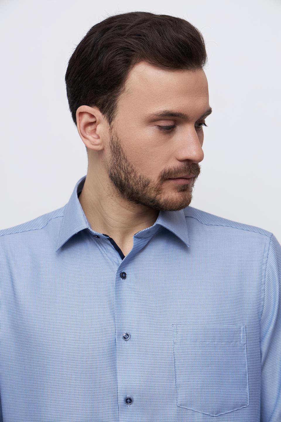 Рубашка Venti Comfort Fit голубая