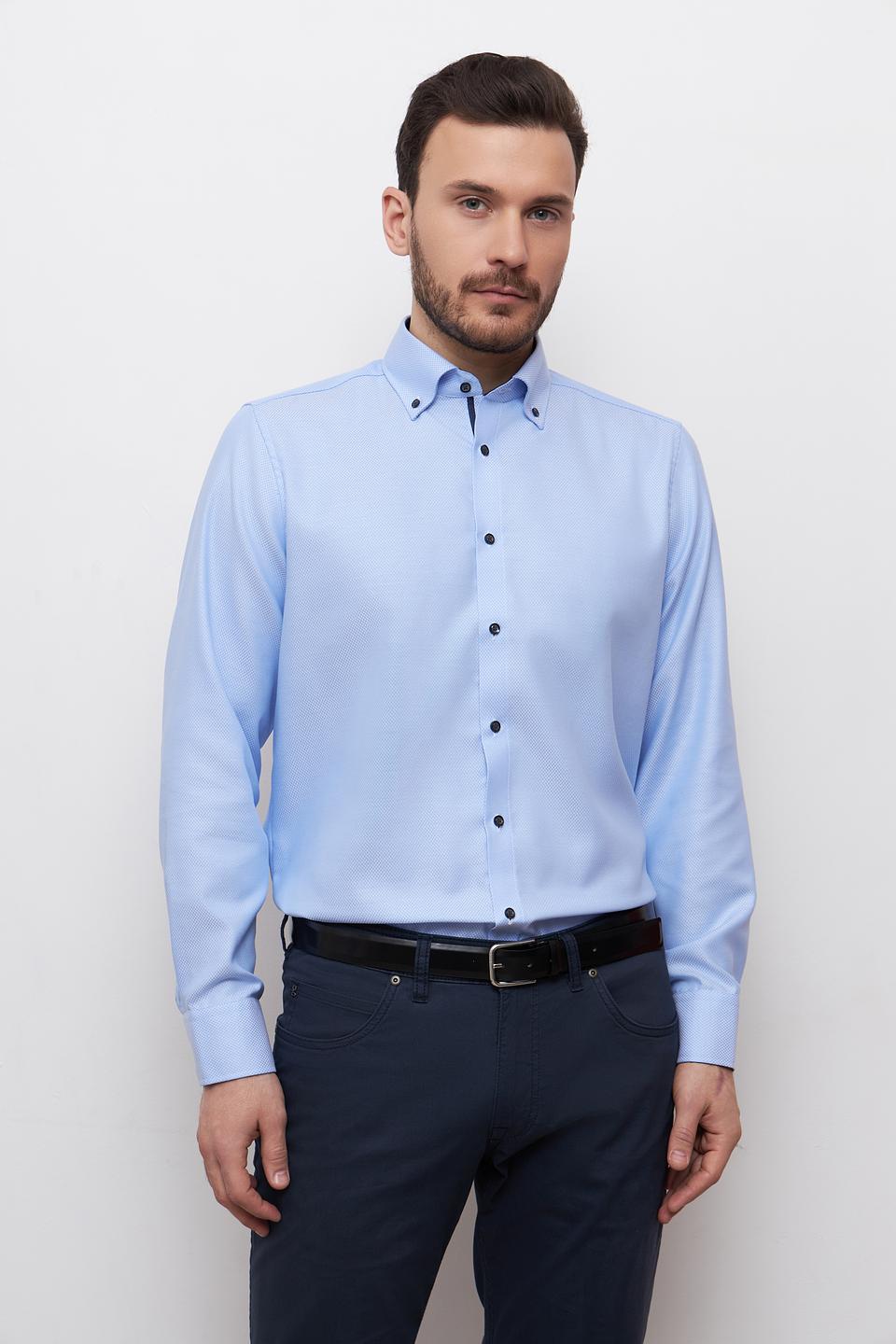 Рубашка Venti голубая приталенная