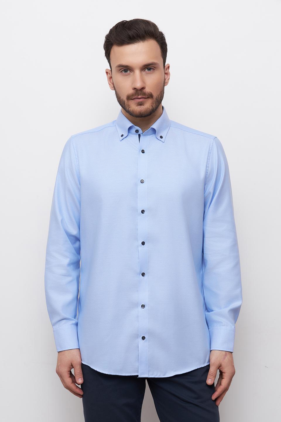 Рубашка Venti голубая приталенная