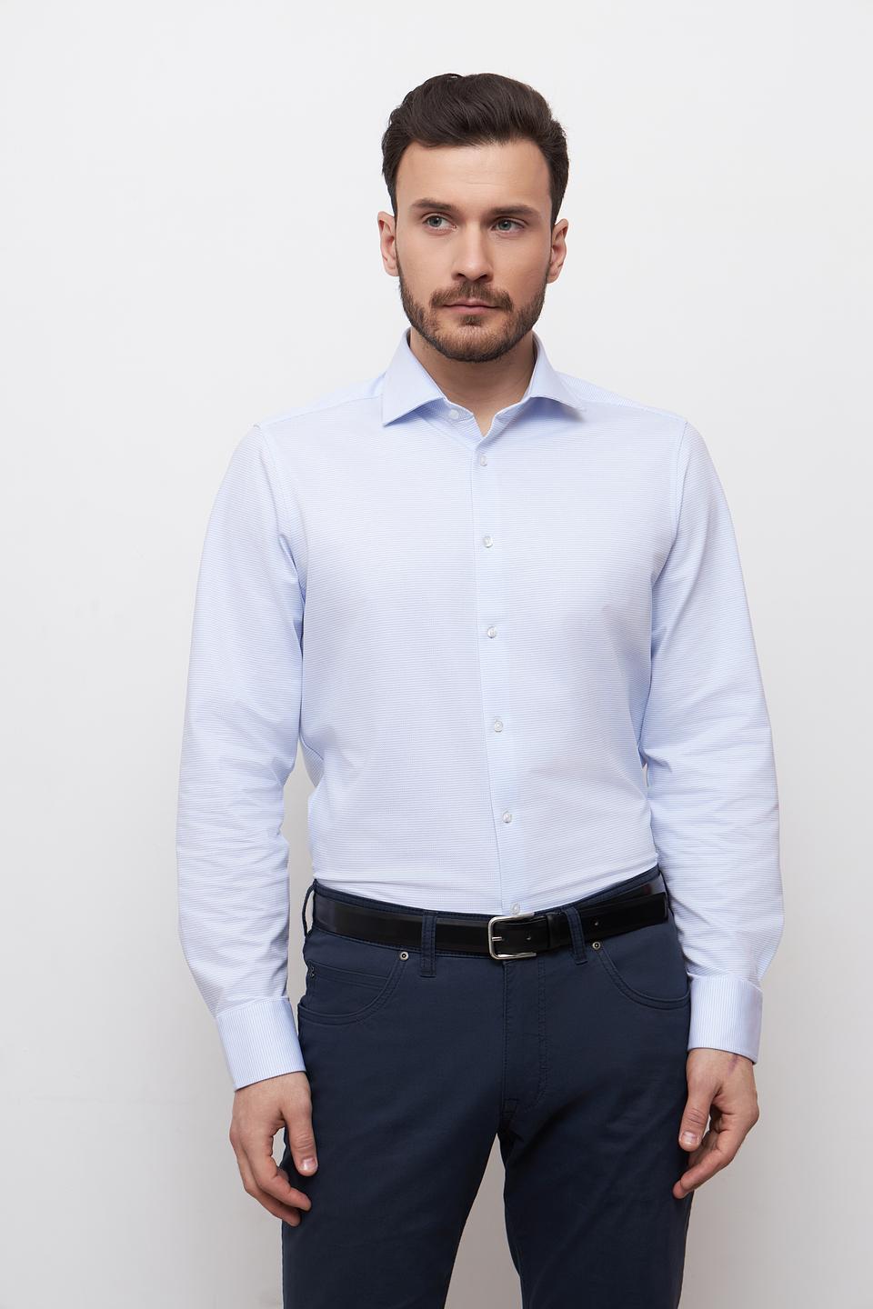 Рубашка Venti голубая приталенная