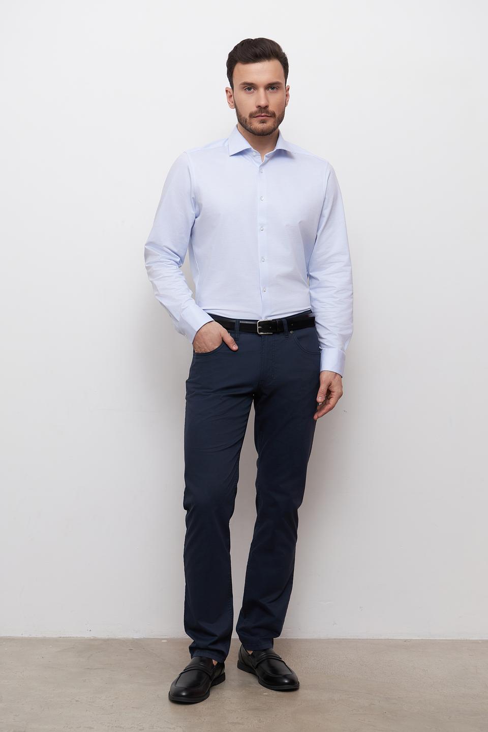 Рубашка Venti голубая приталенная