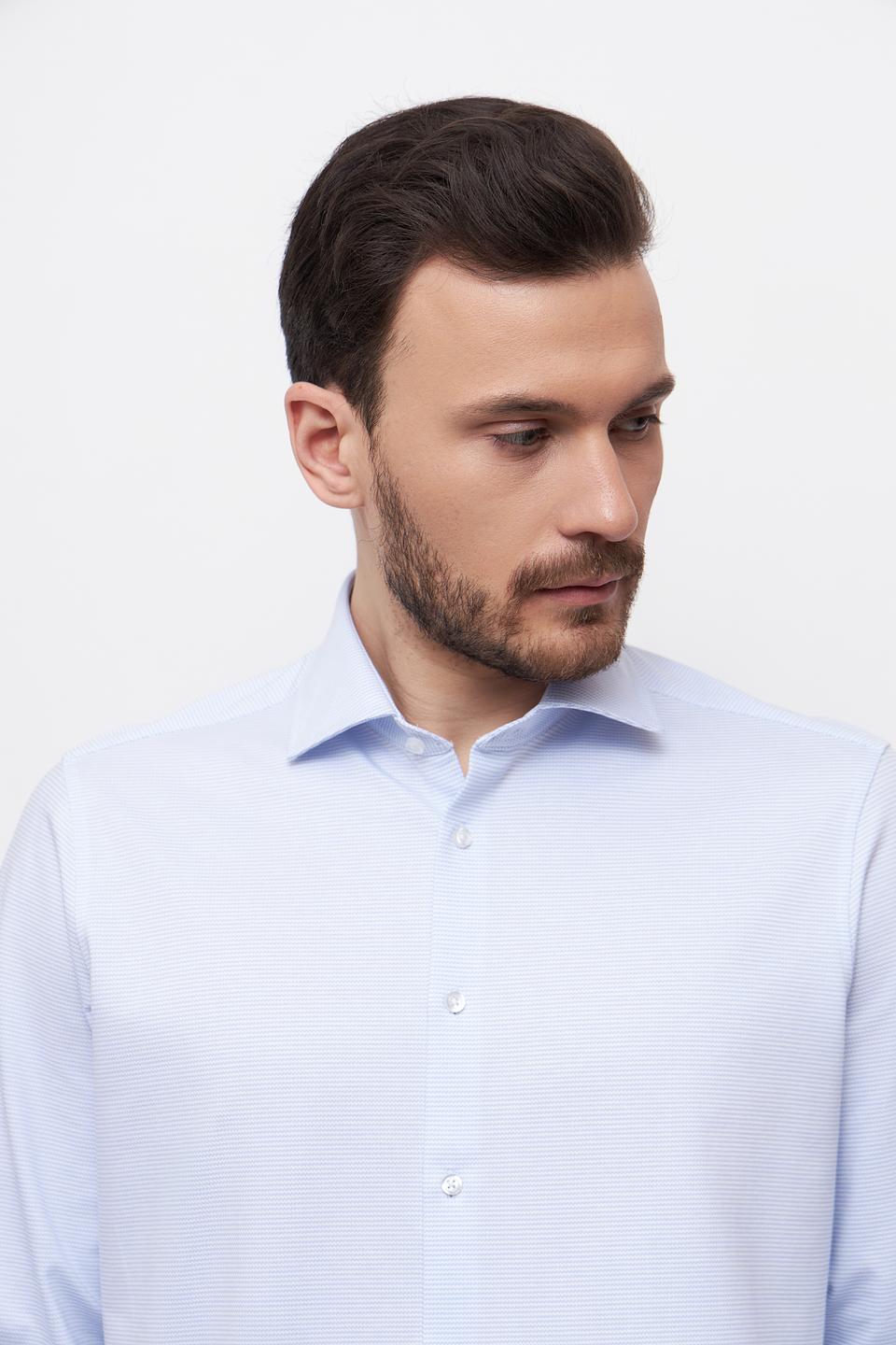 Рубашка Venti голубая приталенная