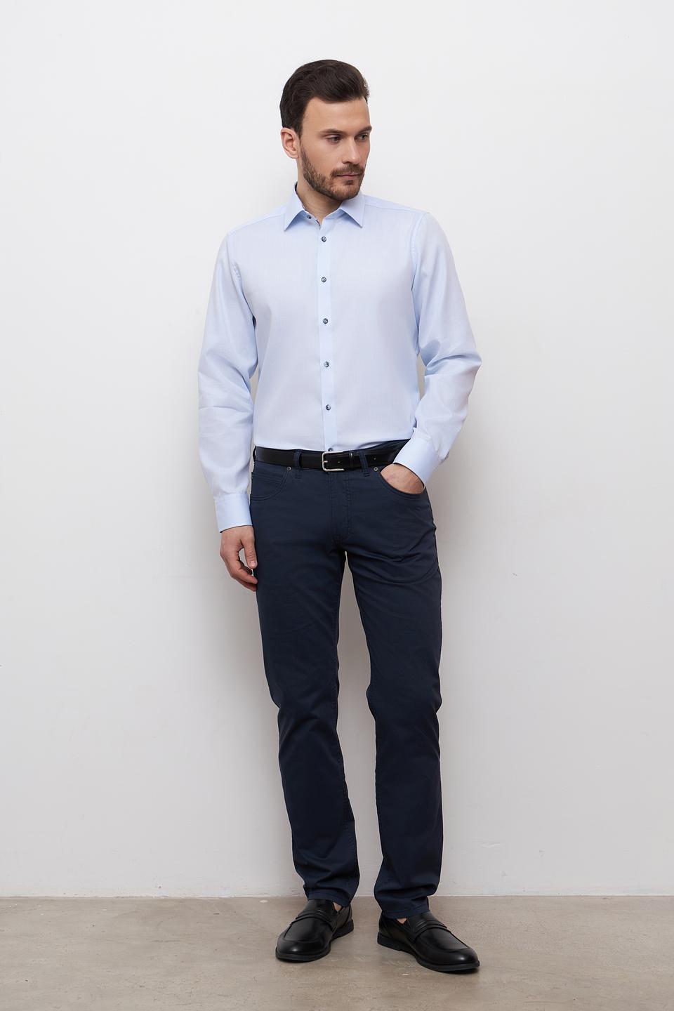 Рубашка Venti голубая приталенная