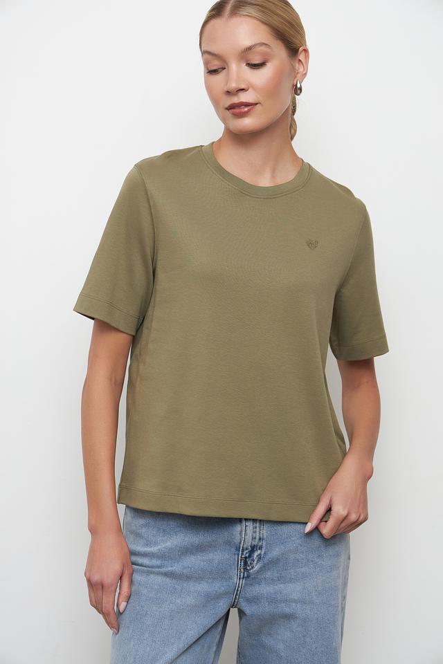 Футболка Oui оливковая