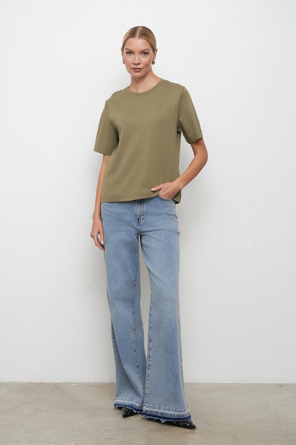 Футболка Oui оливковая