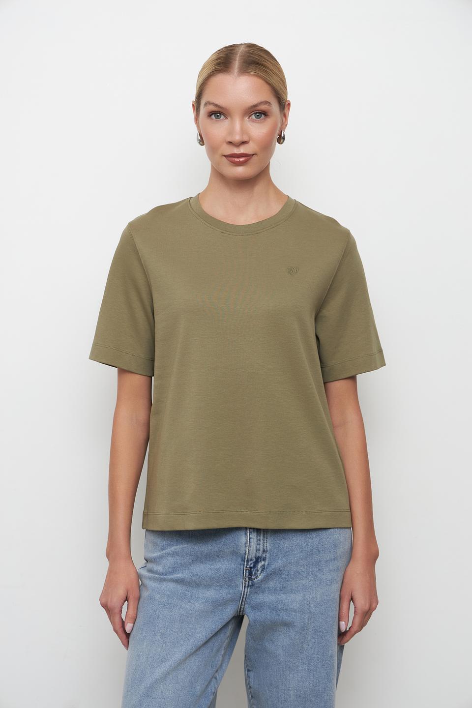 Футболка Oui оливковая