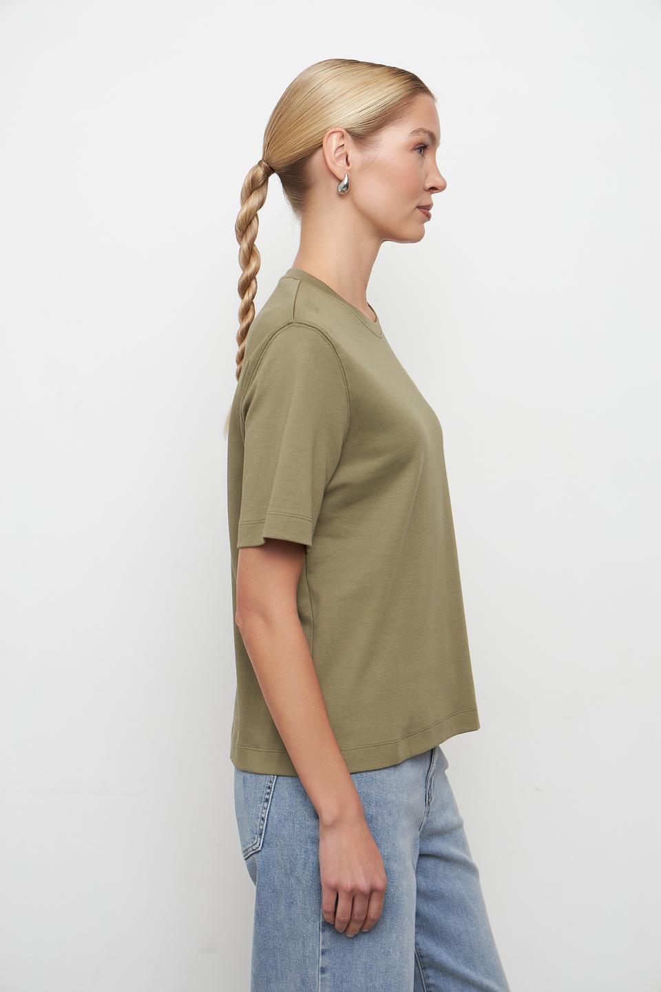 Футболка Oui оливковая