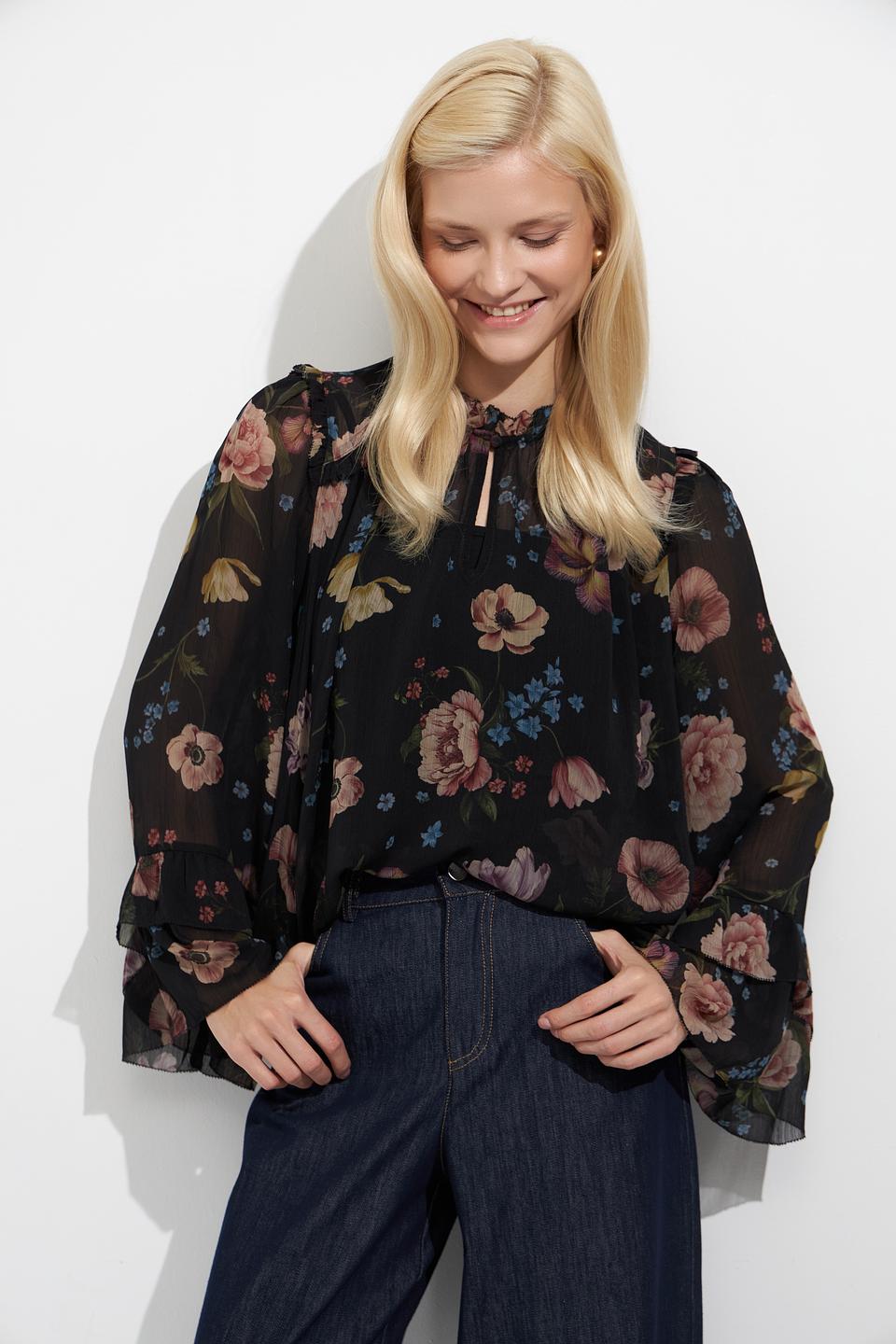 Блуза Oui с цветочным принтом