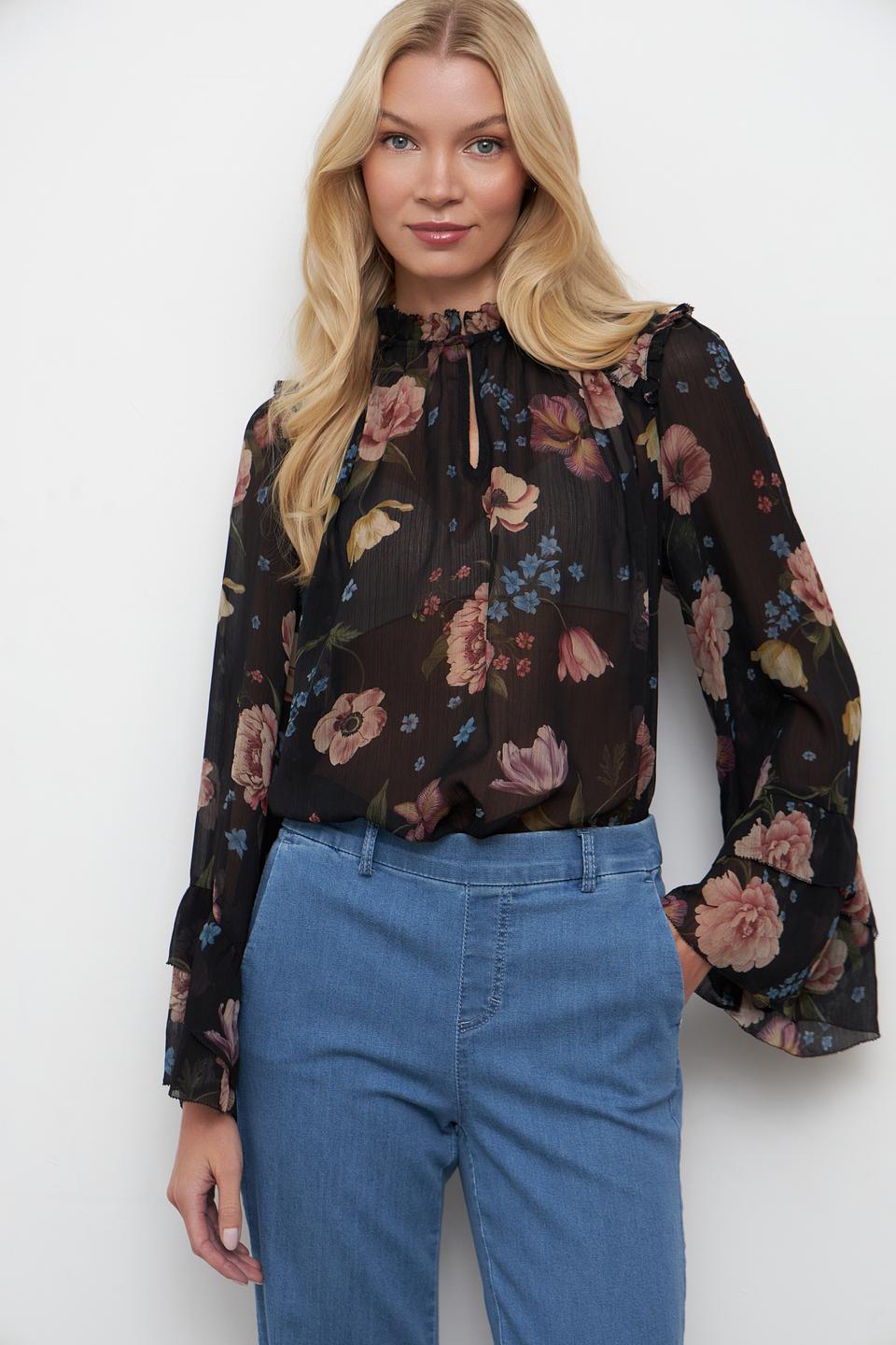 Блуза Oui с цветочным принтом